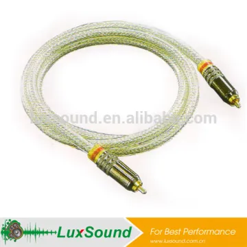 WHITE AV cable, GLOD PLATED RCA male to RCA male A/V cable