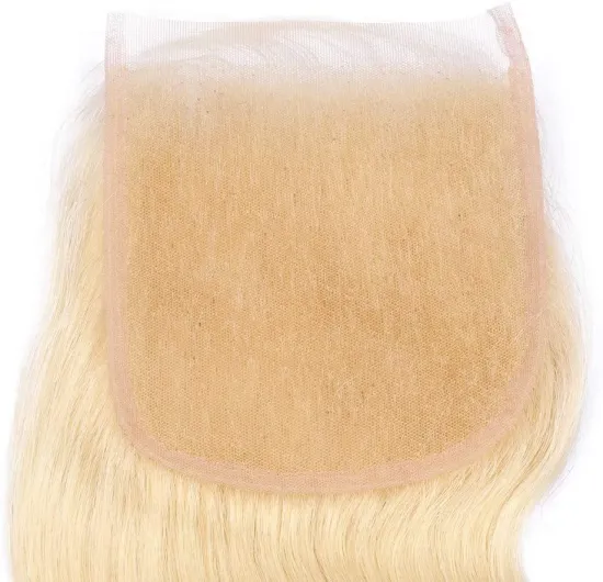 Extensions 100% Human Real Hair Blonde Brazilian Transparent Lace Frontal Straight 5X5 Wholesale 613 Blond Brazilian Human Hair
