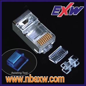 Conector RJ45 con herramienta de asistencia