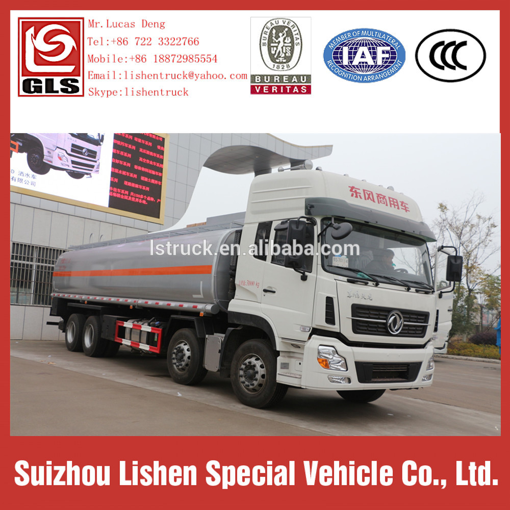 Oil Tanker Dongfeng 8*4 Fuel Trailer Tank Truck