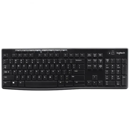 Logitech K270 Full-size Silent Wireless Spill-proof Keyboard with Unifying Receiver for Business