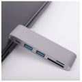 5 IN 1 USB C Hub-multipoort-adapter