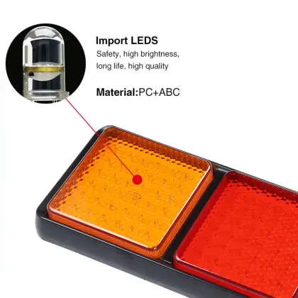 108 LED Lamp Brake Lights Rear Combination Lights Assembly Lamp Suitable for Truck and Trailers