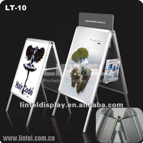A shaped Indoor aluminum poster board stand A1