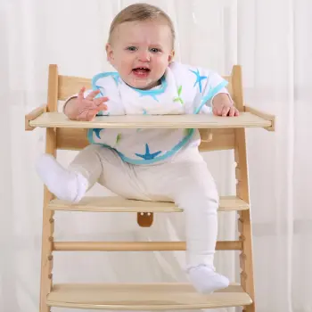 LAT pre-washed 100% cotton muslin burpy bibs