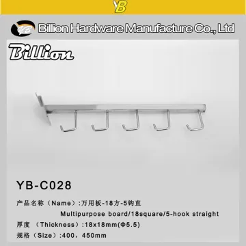 chrome-plated slatwall display hanging metal hooks wholesale