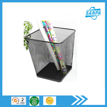 China Office Supplier Metal Mesh Square Waste Bin