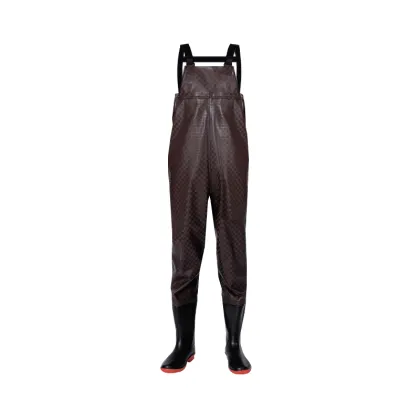 One-Piece Wading Pants with Rain Shoes and Thick Fishing Legs