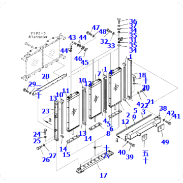 Excavator PC2000-11 Radiator Assembly 21T-03-41751