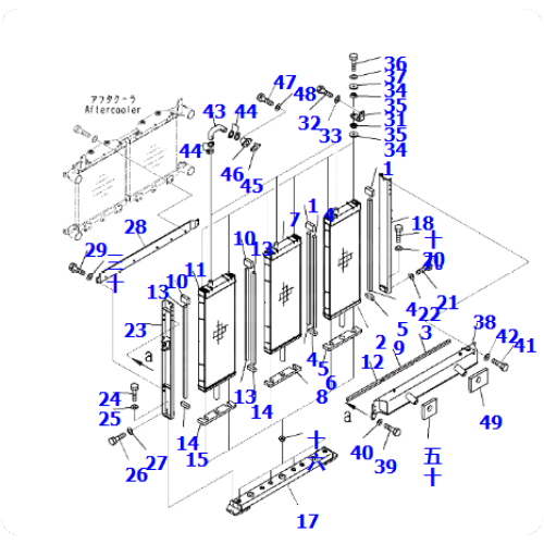Excavator PC2000-11 Radiator Assembly 21T-03-41751