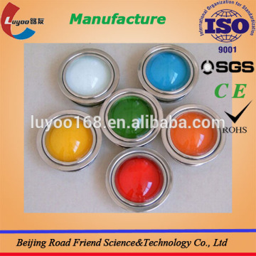 white green color round glass road stud pavement marker