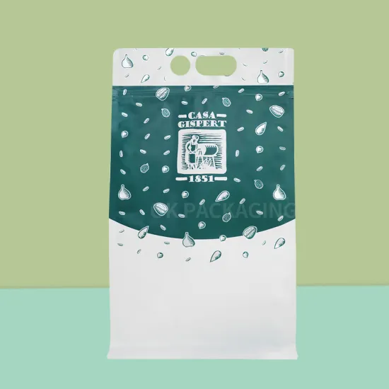 Customized PE Plastic Rice Bag with Green Aluminum Foil - 2kg/4kg/5kg Capacity with Security Features