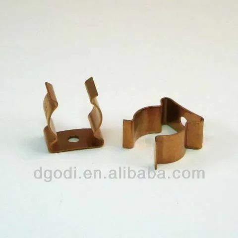 custom precision brass copper stamping fuse clip