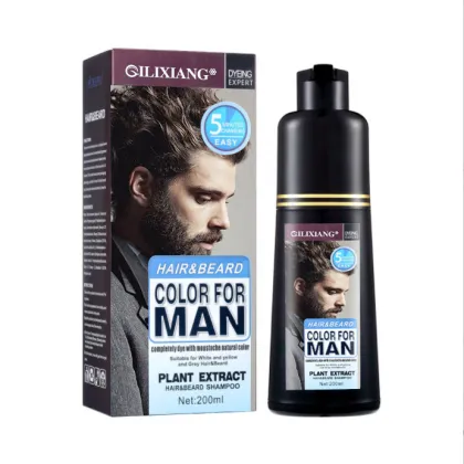 Natural Ingredients Instant Black Mustache and Beard Dye Shampoo