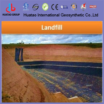HDPE textured surface geomembrane pond liner for landfill