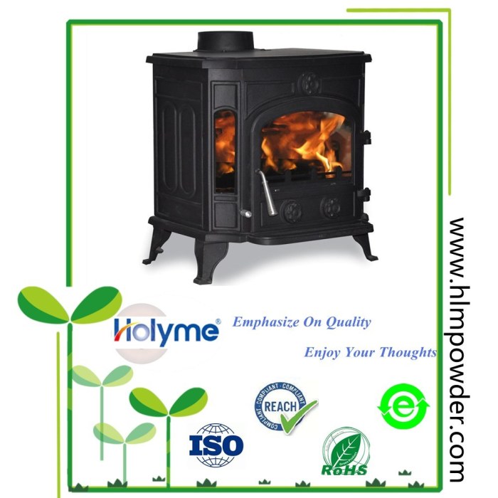 การเคลือบผงแบบพิเศษสำหรับเตาผิง