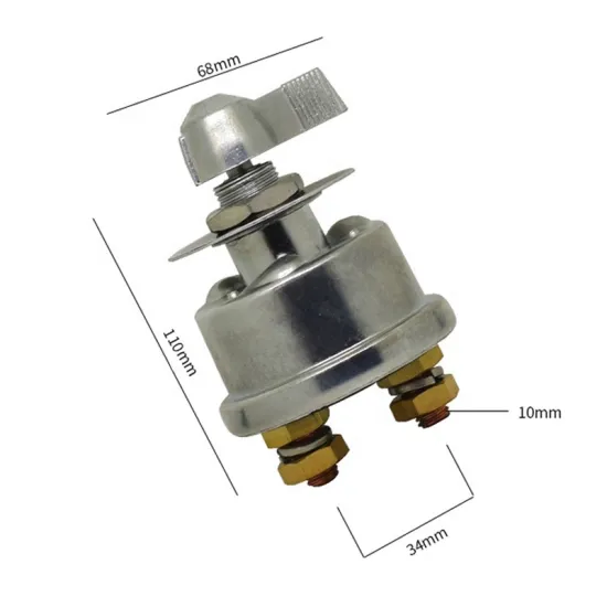12V-48V 200A isolator termination switch with panel
