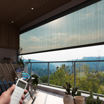 Windproof Waterproof Horizontal Eco-Friendly Roller Blinds with Zip Track