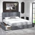 Ciaosleep Upholstered Queen Platform Bed Frame