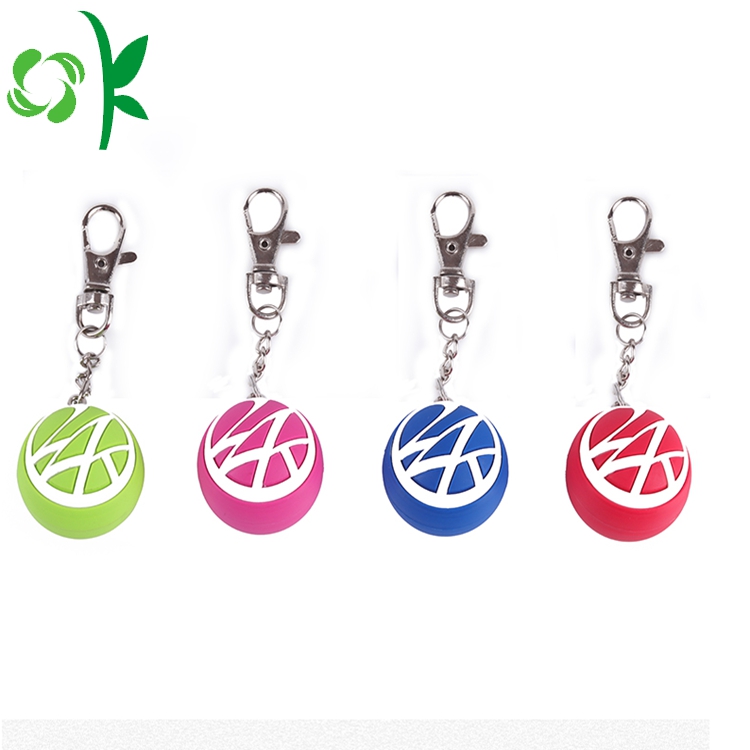 Customized Colors Golf Ball Silicone Keychains