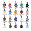 Gemstone 12mm Balls & Spheres Silver Wizard Cap Pendant for Making Jewlery Stone Beads Halloween Charms Decor Gift