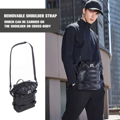 Durable Waterproof Motorcycle Trunk Bag - Moto Tail Bag for Rear Seat