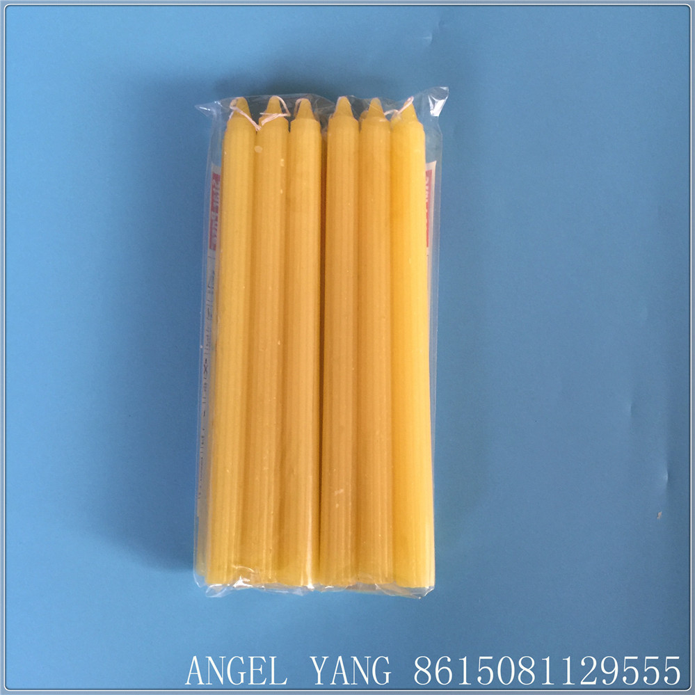 Lower price bright wax white candle