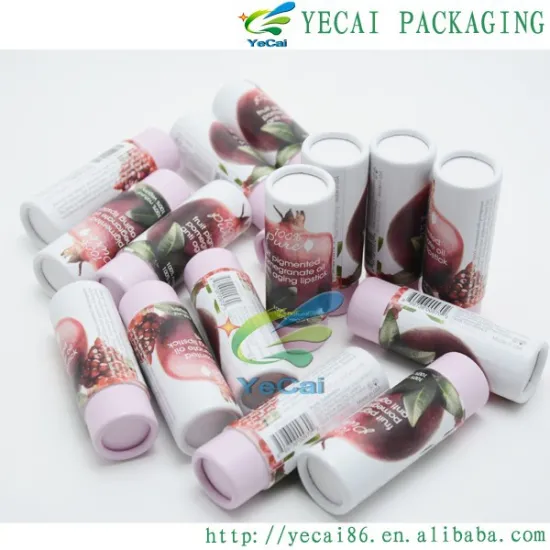 Recycled push up design lip balm tube paper eco friendly, paper tube for lip balm
