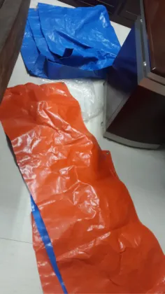 An Awning Cloth With A Drop Of Water