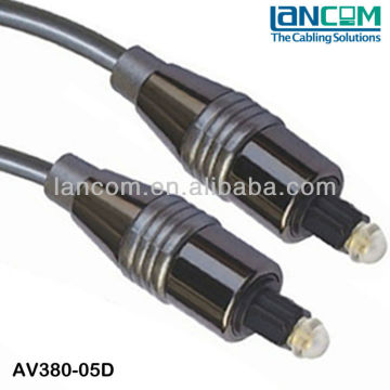 Metal Plug High Speed Digital Audio Fiber Toslink Cable Male to Male OD6.0mm