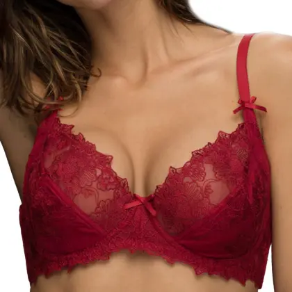 custom embroidery high quality no wire bra set