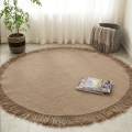 Alfombras de lana tejida de forma redonda y alfombras