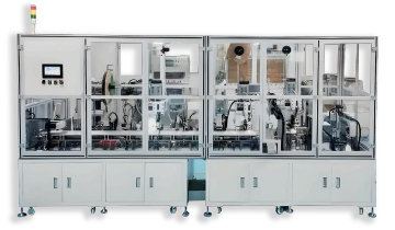 Linea di assemblaggio automatica di custodie per occhiali automobilistiche