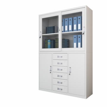 Modern Glass Filing Cabinet Drawer Storage Metal Cabinet