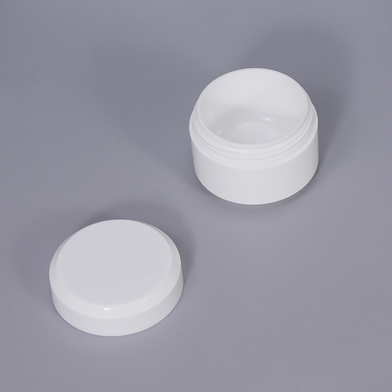 White Plastic Cream Jar Empty Face Cream Jar