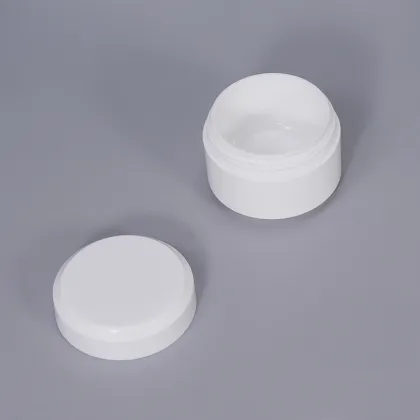 White Plastic Cream Jar Empty Face Cream Jar