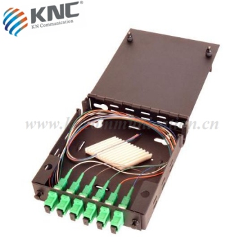 Small Compact Wall Mounted Fiber Optic Patch Panel Enclosure Box with 1 slot for LGX adapter coupler panel plates