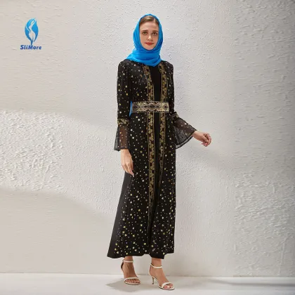 Women's Fashion Muslim Long Sleeves Abaya Islamic Clothing