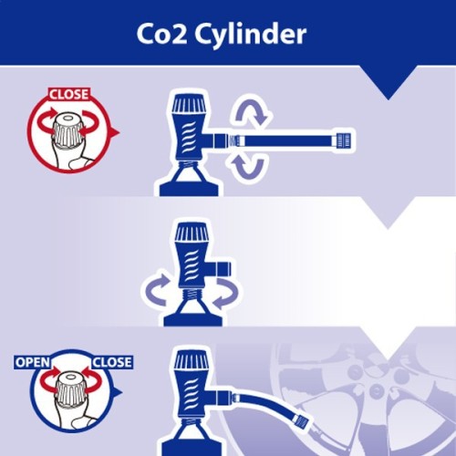Pipe de connexion du cylindre à gaz CO2 95 mm