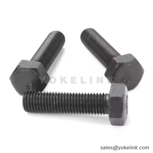 5/8 "-11 x 3" ASTM A193 Gred B7 Plain Finish Hex Hex Cap Screw Black Finish