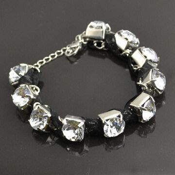 Fashion design shinning rhinestone chic European crystal bracelets, OEM/ODM orders are welcome