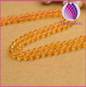 whole sale High grade yellow facetedd 10mm citrine round beads gemstone beads for jewelry