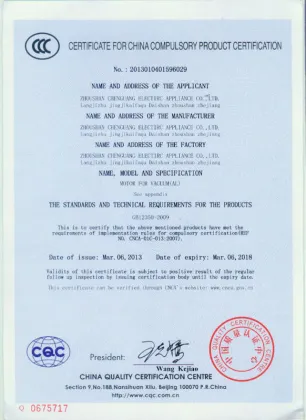 ac electric vacuum cleaner motor by-pass