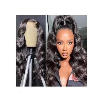 Hd Full 360 Lace Frontal Wig Raw Brazilian Virgin Body Wave Natural Color Human Hair Transparent Lace Front Wigs For Black Women