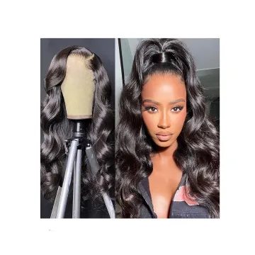 Hd Full 360 Lace Frontal Wig Raw Brazilian Virgin Body Wave Natural Color Human Hair Transparent Lace Front Wigs For Black Women