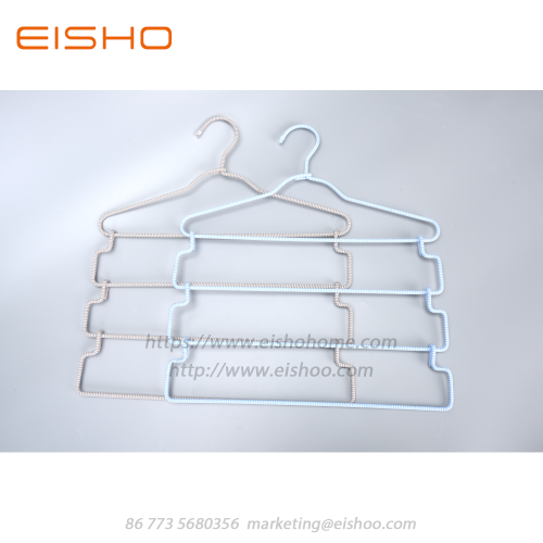 EISHO 4 ​​Tier trenzado cordón perchas patrón de diamante