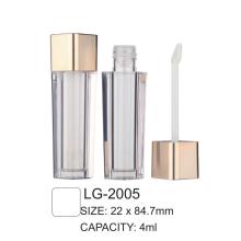 Square Plastic Empty Lipgloss Container with Brush