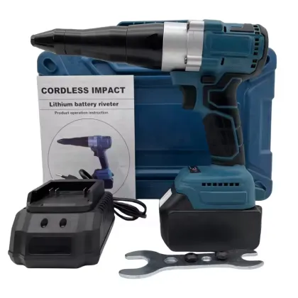 21V Cordless Battery-Powered Rivet Gun: A Handheld Electric Riveting Tool and Nut Gun