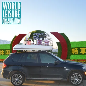 A welcome tent for 4x4 pickup suv