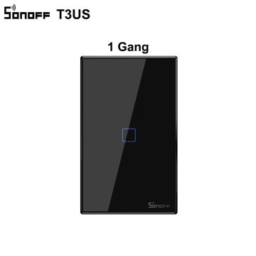 Sonoff TX T3 US 1-Gang Smart WiFi RF Touch Light Switch - Compatible with Google Home and Alexa